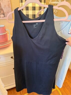 NWOT GAP Women Black Athletic Dress w Built in Bra & Shorts SZ XXL